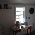Blue Anchor Button on Display at a beach house