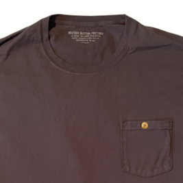 Boston Button Factory Pocket T-Shirt with Gold Button
