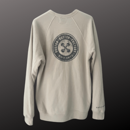 Vintage crewneck Boston Button Factory sweatshirt made from a premium cotton/poly blend.
